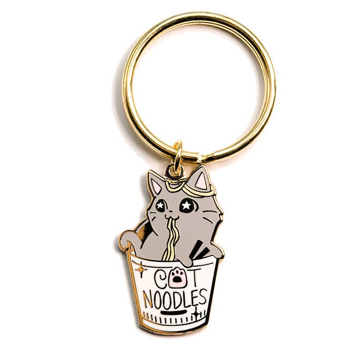 Flair Fighter – wholesale Nyckelring - Unisex – Katt (Cup) Nudlar Emalj Nyckelring, fars dag gåva
