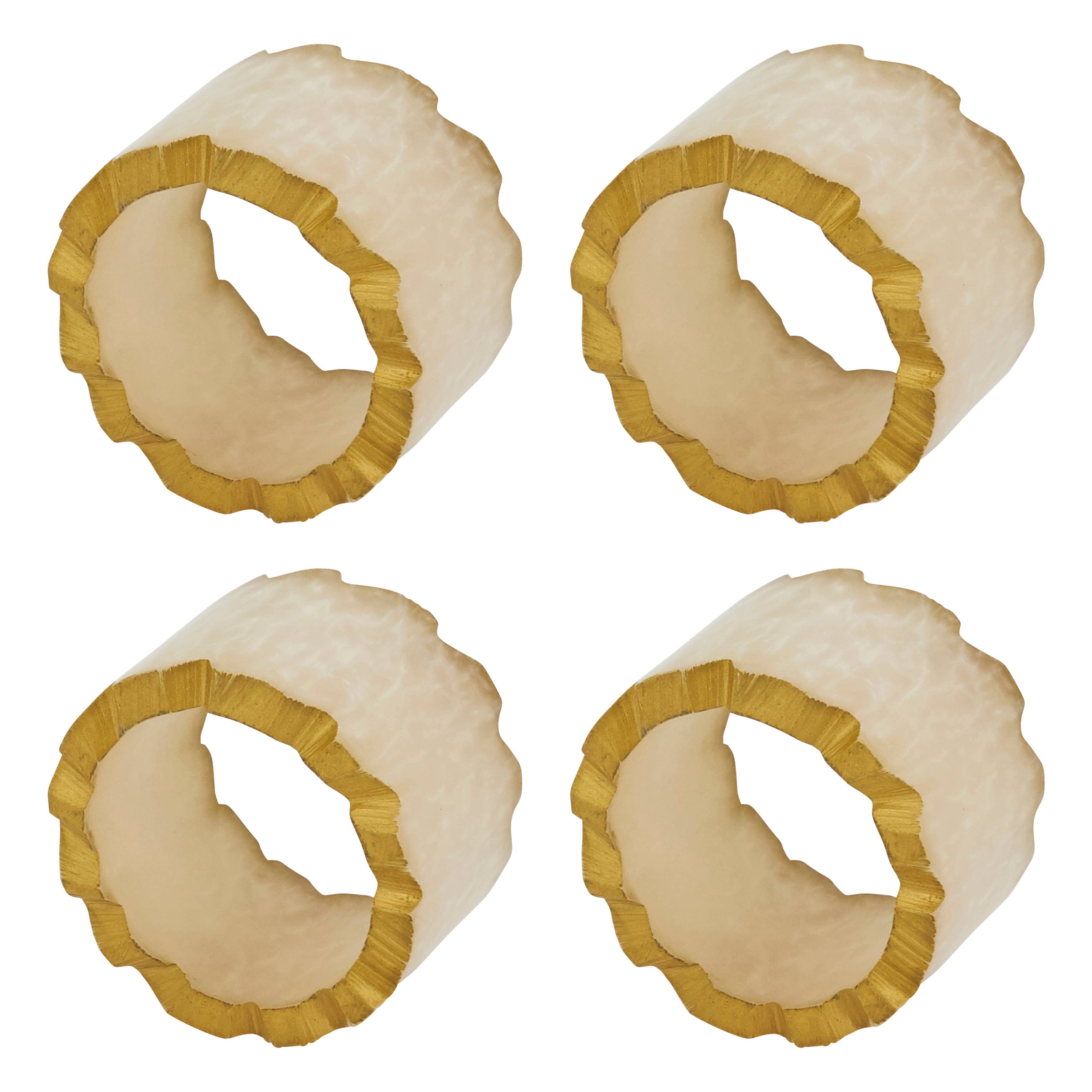 Saro Lifestyle - Vente Rond de serviette - Anneau de serviette Artistry en résine6