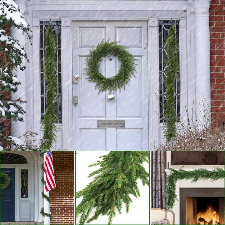 Larksilk - Wholesale Bunting/Garland - 6' Real Touch Frasier Christmas Garland - Mantles, Stairs