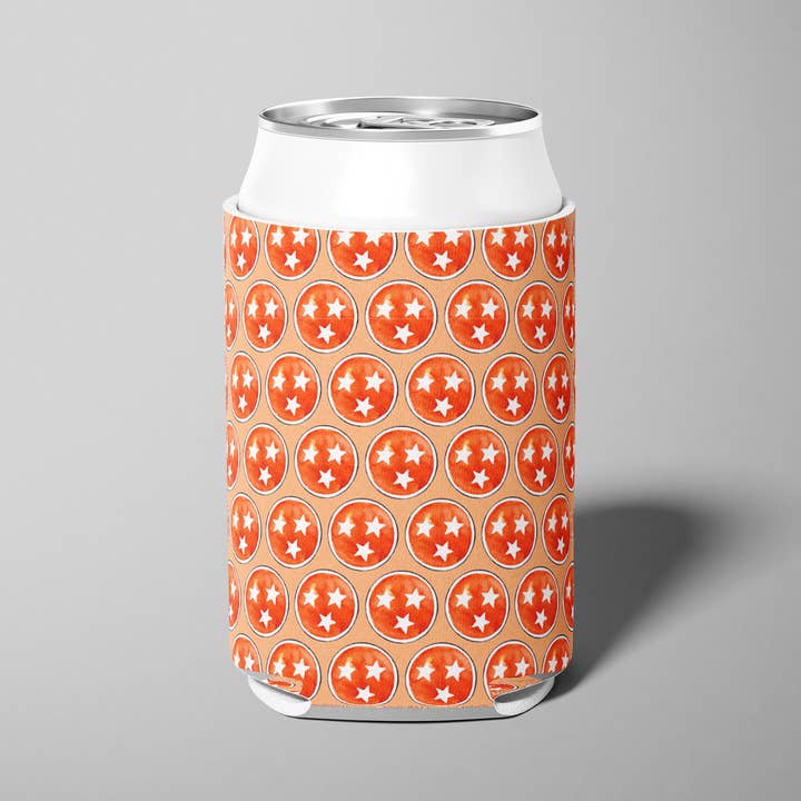 Barrel Down South - Wholesale Drink Huggers & Koozies - Orange Tennessee Tri Star Can Cooler