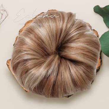 Human Hair Bun Scrunchie | Color 8/613 for wholesale by Beauty By Echika