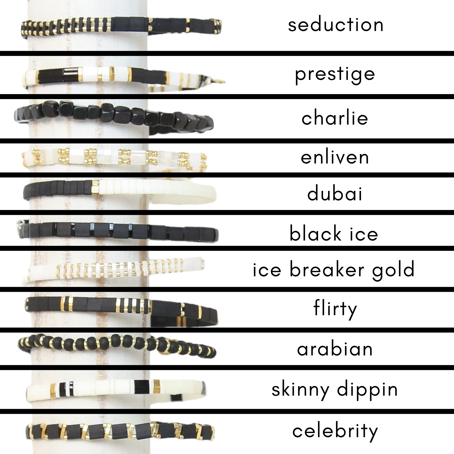 Mack & Rex - Wholesale Beaded Bracelet - MIDNIGHT PERFUME - Tila Bead Bracelets12