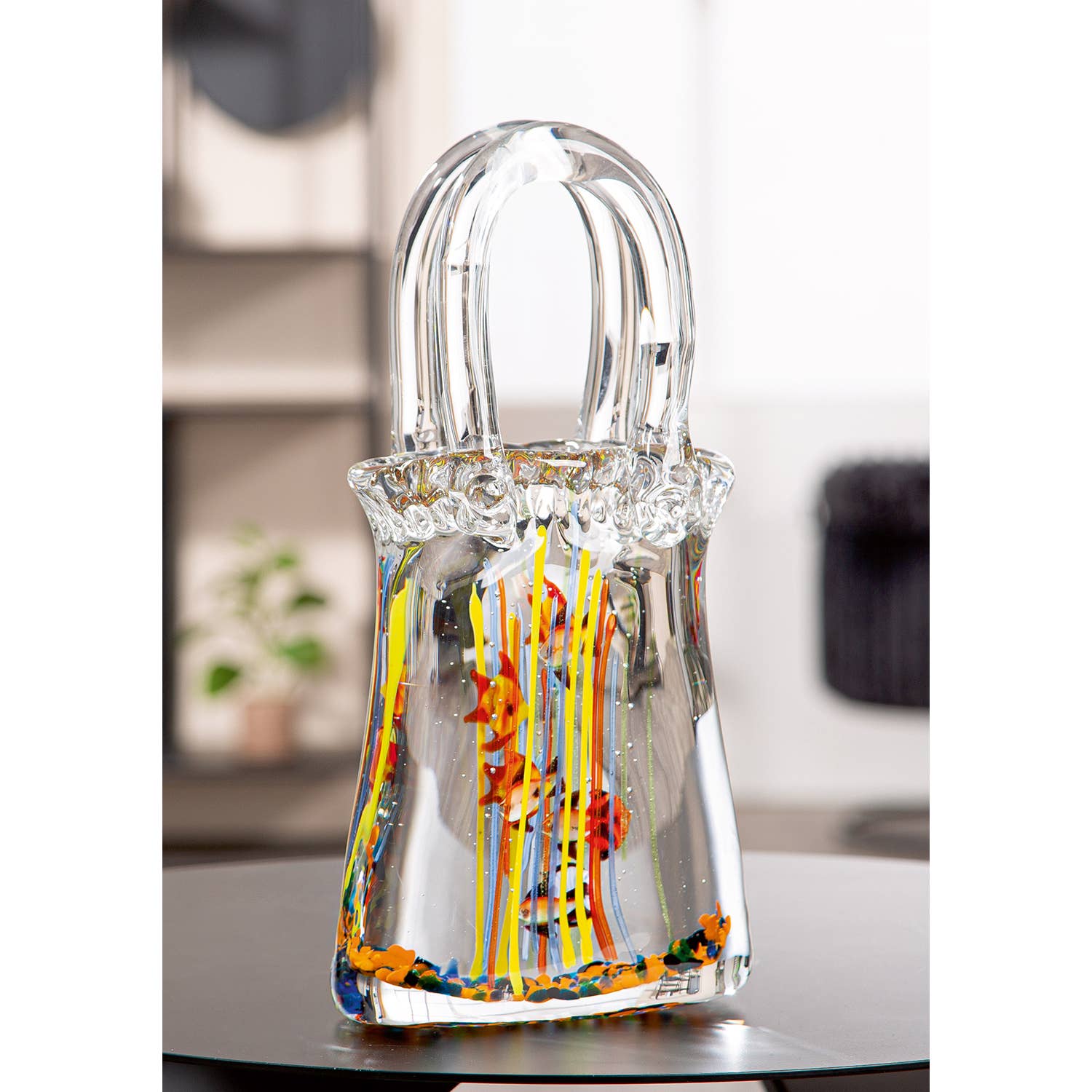 klar Dekoobjekt Handtasche Aquarium klar H. 30 cm, VE 1 für den Großhandel auf Faire1