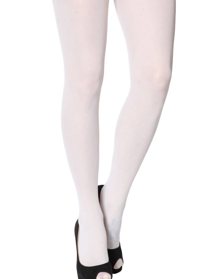 Collants femme ECOCARE 3D 40 DEN blancs recyclés pour la vente par Sokisahtel I BestSockDrawer