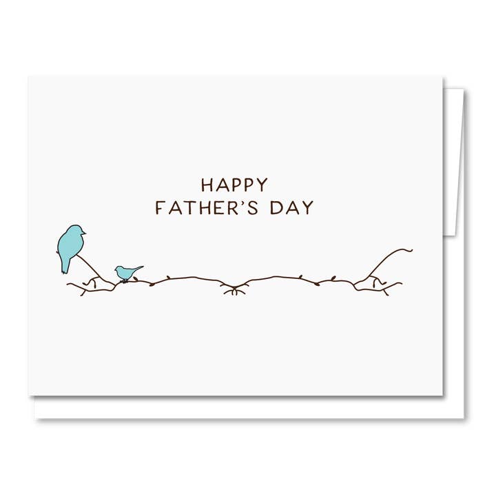 Father's day (birds) - Letterpress Funny Father's Day Card for wholesale by Quick Brown Fox Letterpress