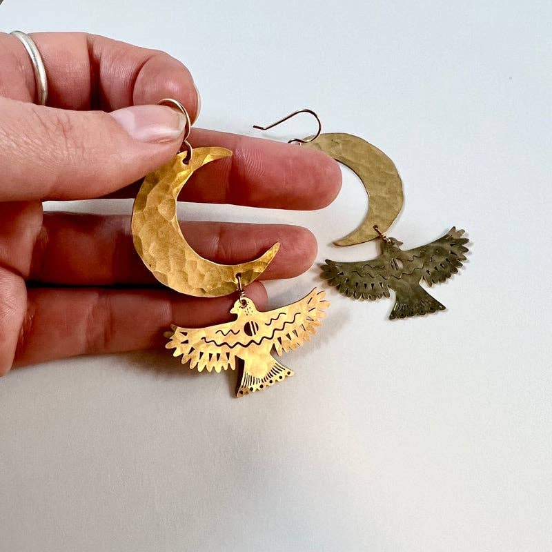 Fluff Hardware - Vente Boucles d'oreilles pendantes - Boucles d'oreilles Night Wing2