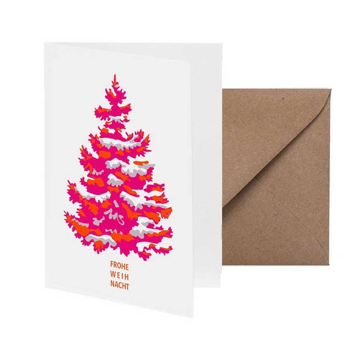 Greeting card, tree Merry Christmas for wholesale by Fritzante