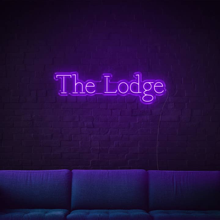 LED-neonreclame van The Lodge voor wholesale door BeNeonUnicorn