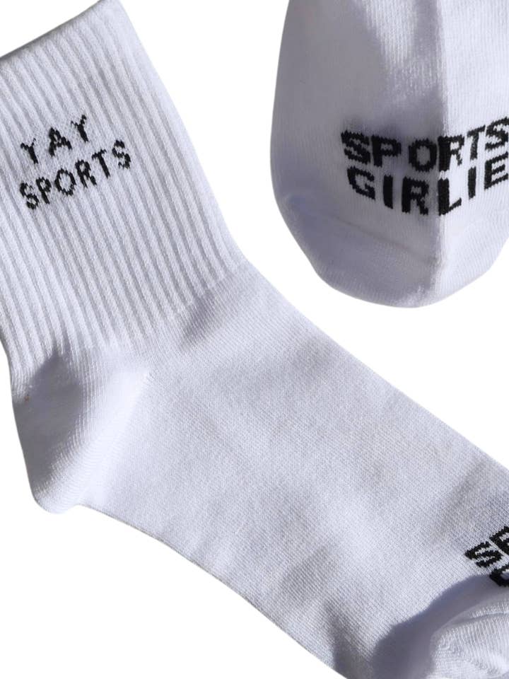 YAY SPORTS - women's sports golf tennis crew socks for wholesale by SPORTS GIRLIE APPAREL