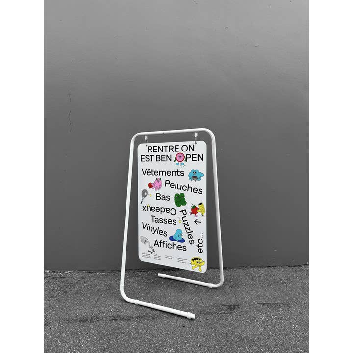 DisplayCanada - Wholesale Outdoor Sign - Swing Board Metal Wire A-Frame - Sidewalk Signboard for Street Advertising - SW-FRAME0364