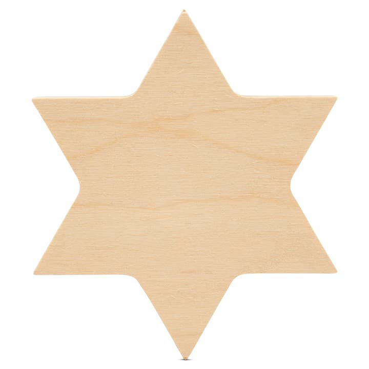 Chunky Star of David Cutout for wholesale by Woodpeckers Crafts