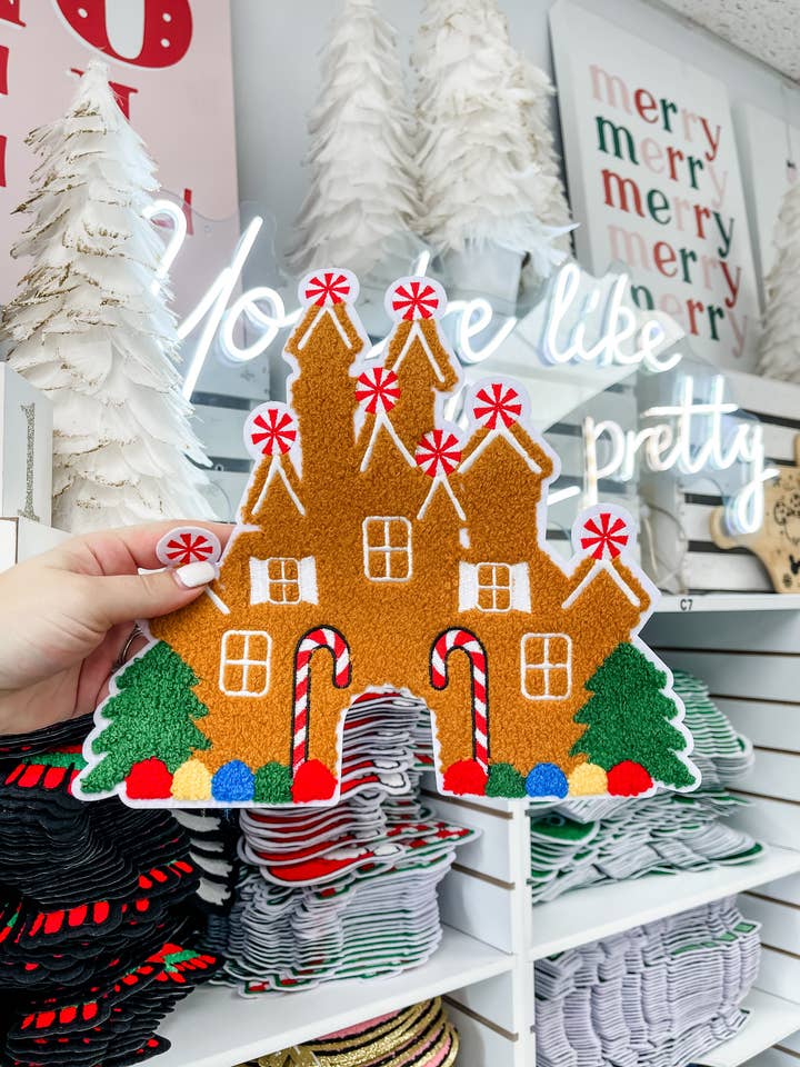 Patch Chenille Château en Pain d'Épices pour la vente par RBA Transfers