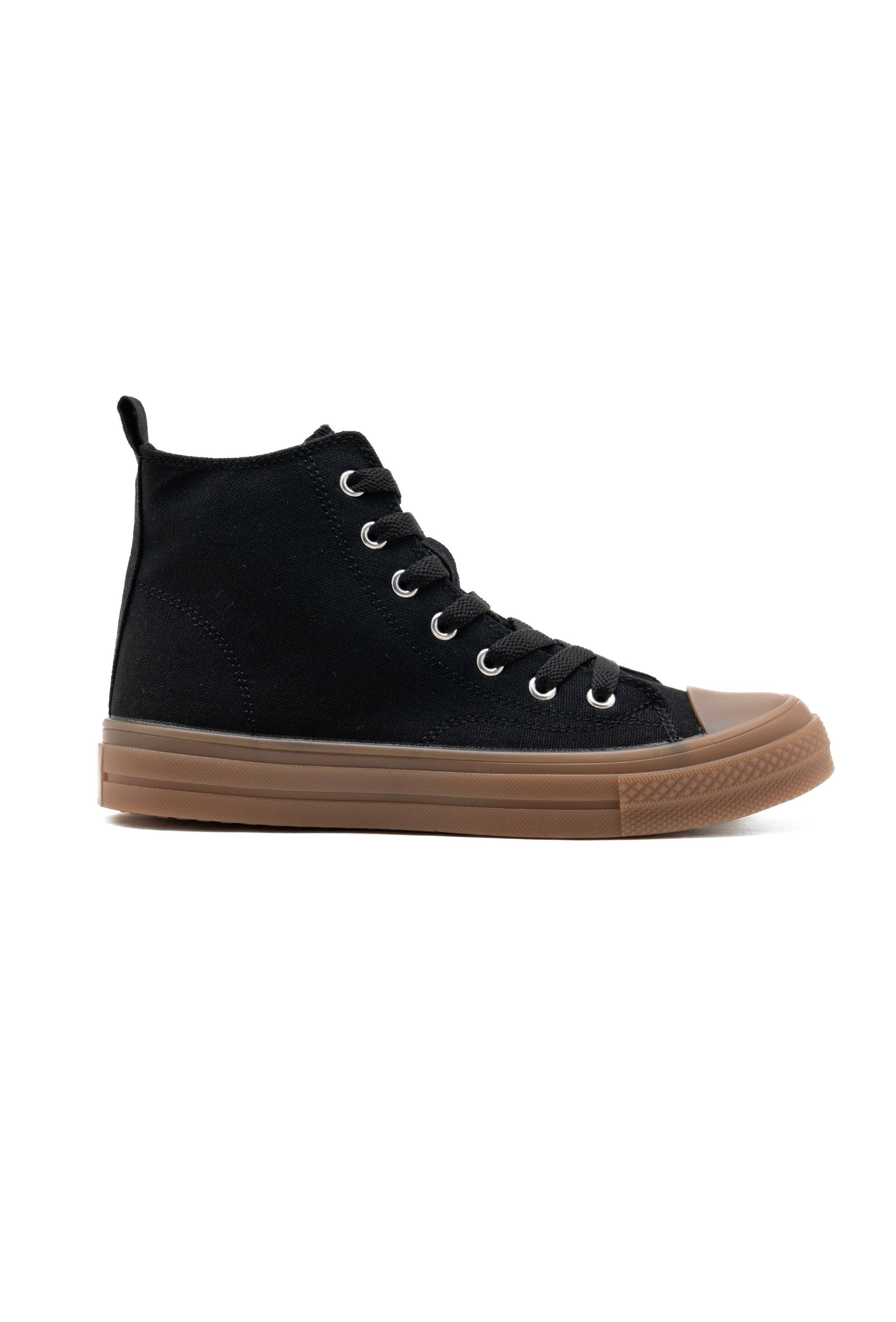 C'M PARIS - Wholesale Lifestyle Sneakers - Women's - Retro Style High-Top Canvas Sneakers 122212