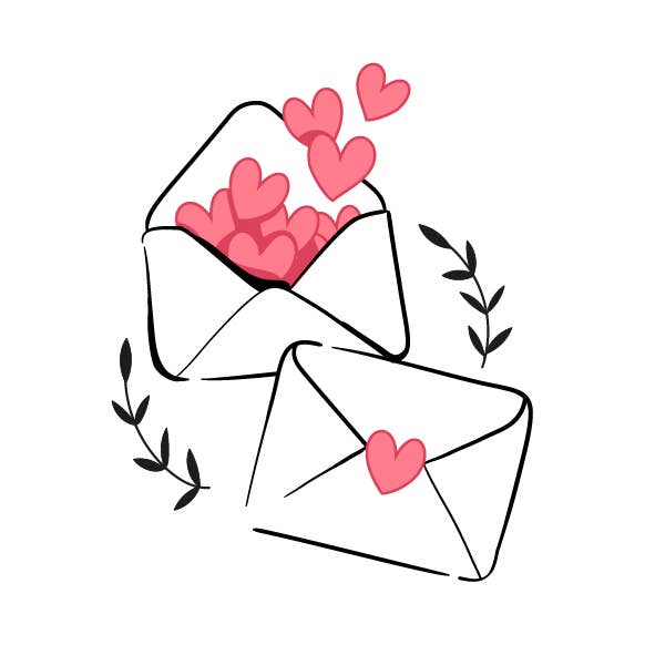 Sioou - Wholesale Temporary Tattoo - Les lettres de coeurs x50