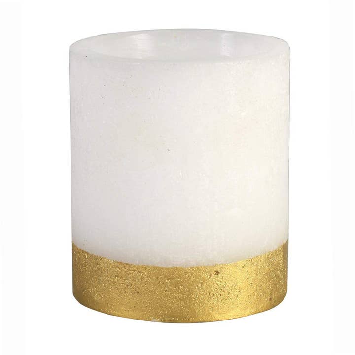 Zenteia - Wholesale Pillar Candle - CYLINDRICAL DECORATIVE CANDLE | GOLD BASE | VARIOUS SIZES1