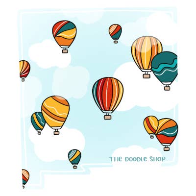 New Mexico-formballongklistermärke för wholesale av The Doodle Shop