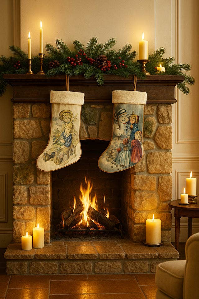Provence Home - Wholesale Holiday Stocking - Hand-Woven Aubusson Christmas Stocking1