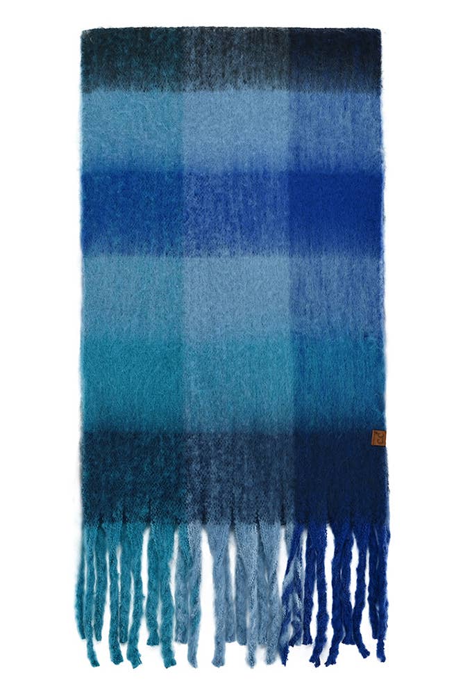 Hana - Wholesale Scarf - Women's - C.C Multi Color Block Plaid Check Pattern Woven Winter Scarf6