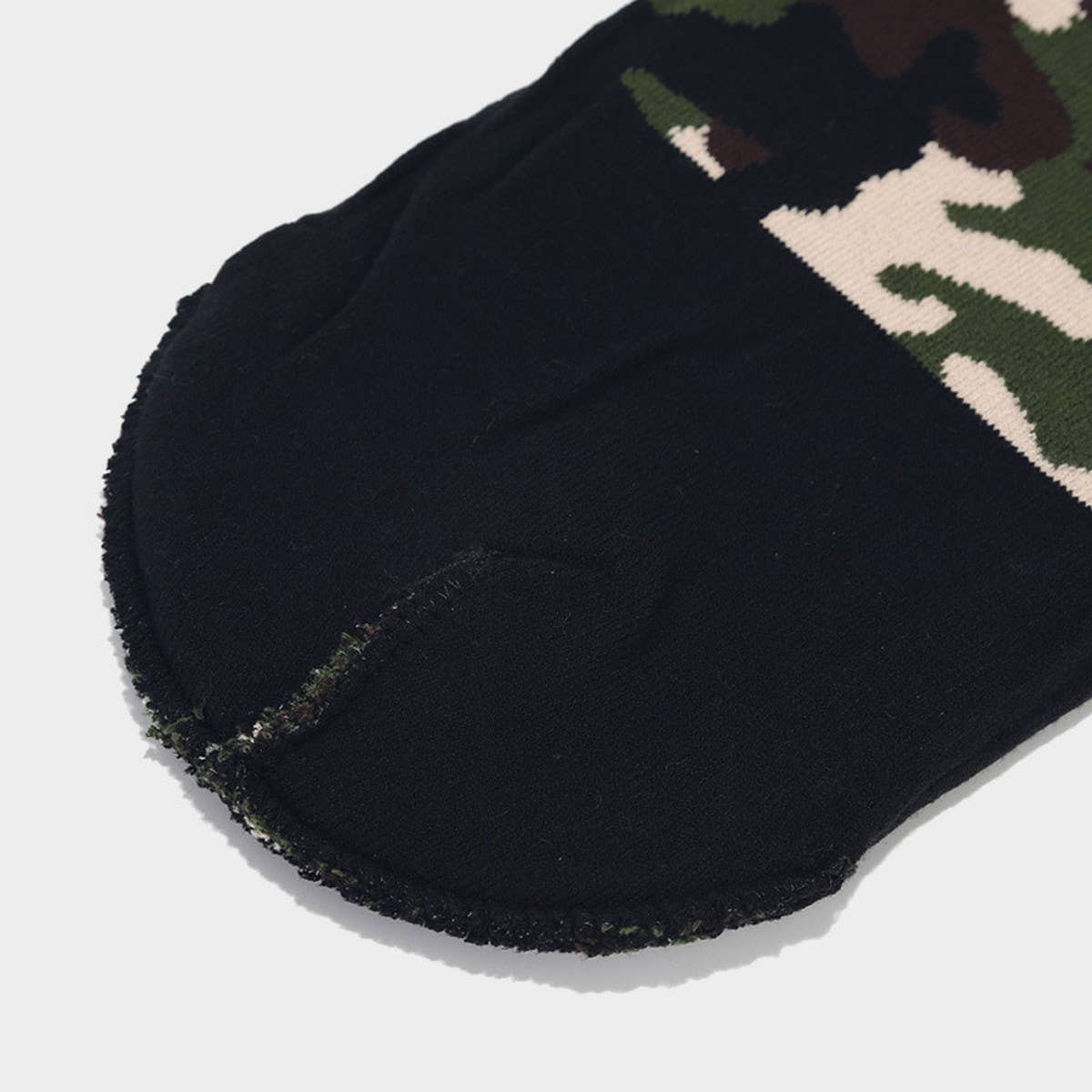 ACCITY - Wholesale Beanie - Unisex - CAMOUFLAGE JACQUARD ROLLED BRIM BEANIE KNITTED HAT_CWAH20783