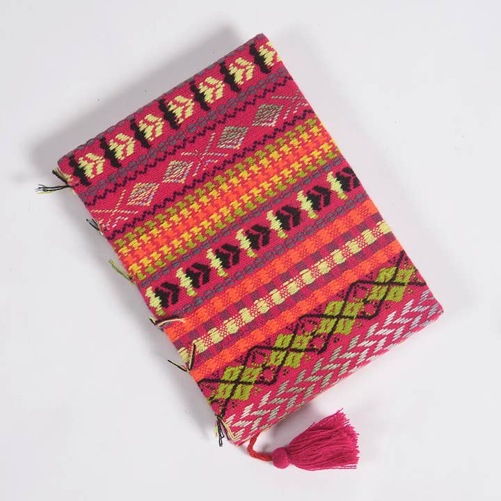 Hand Bound Fabric Diary with Tassel Bookmark_1 for wholesale by IndieRoots