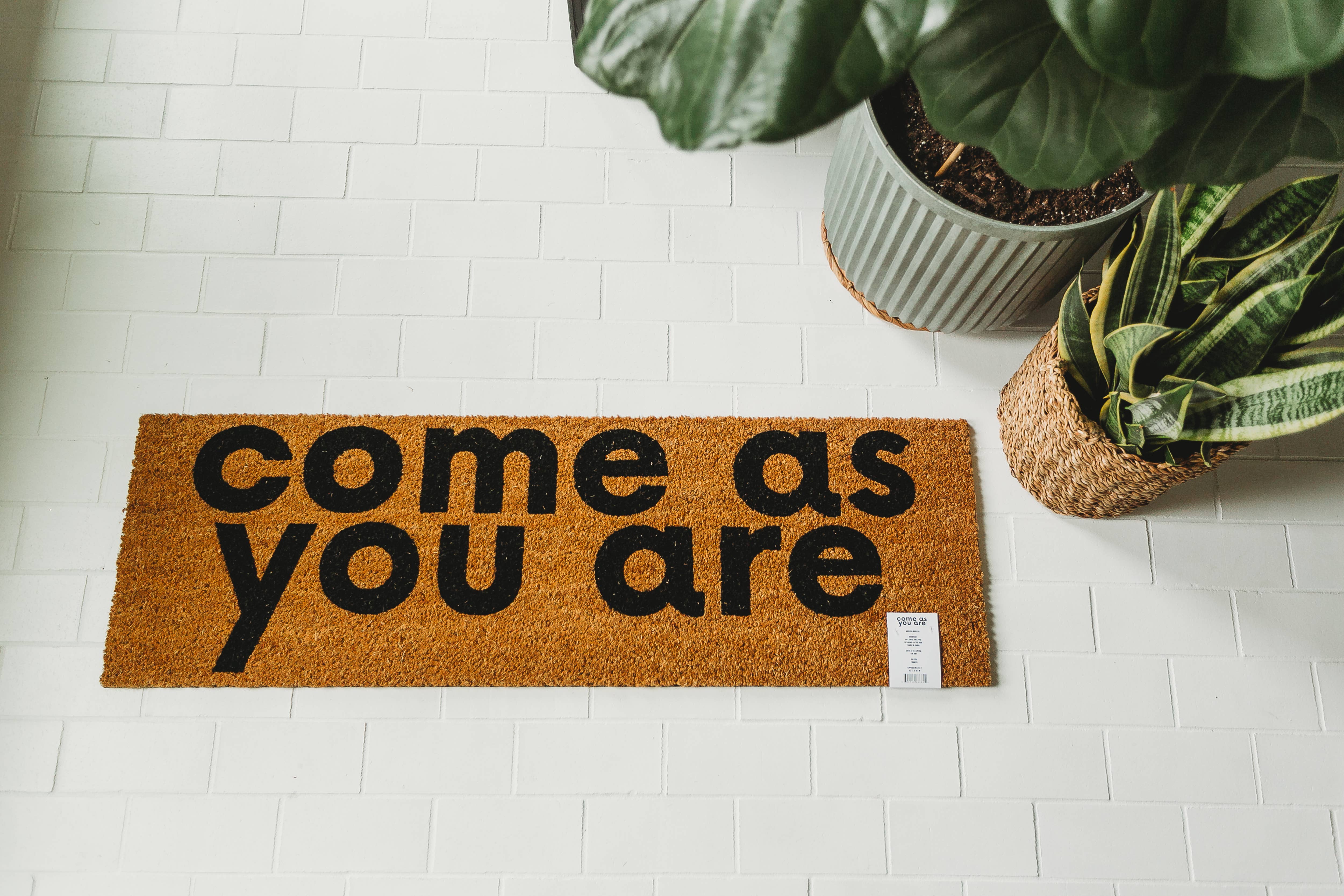 Modern Burlap - Wholesale Door Mat - XL Doormat - Come as you are (New Length)3