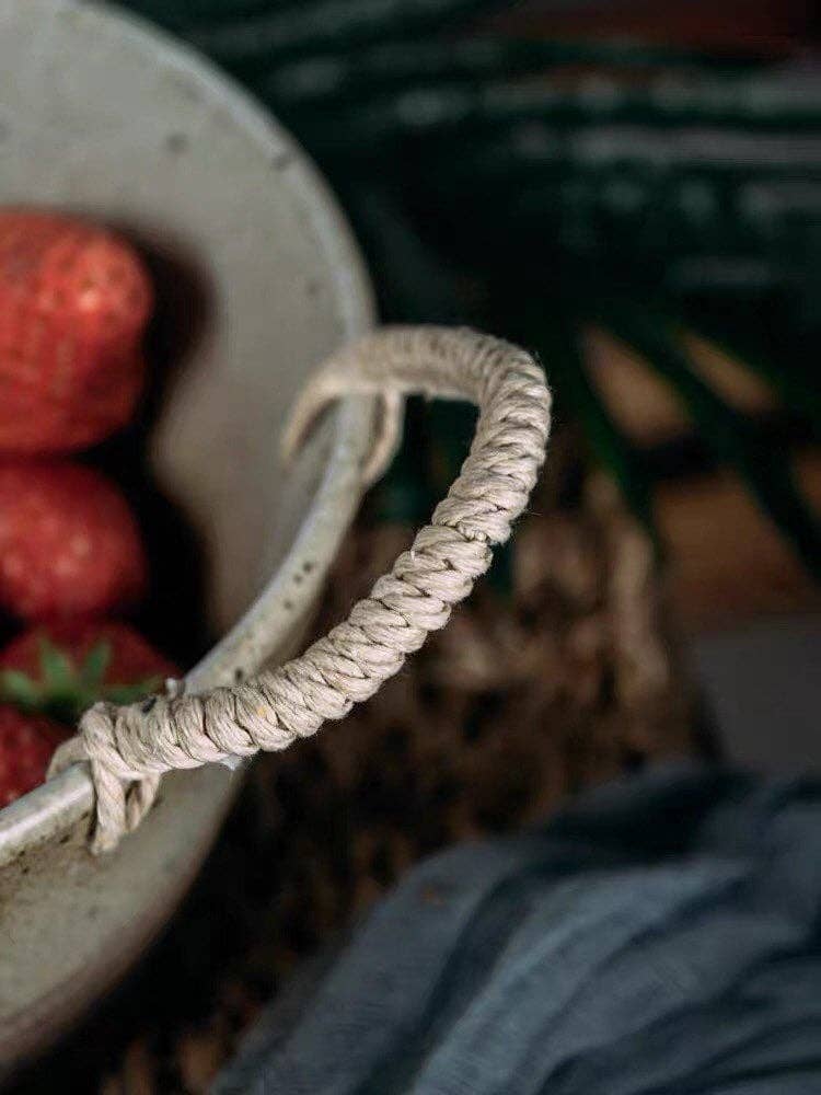 Gohobi （We cover U.S. import duties） - Wholesale Bowl - Gohobi Ceramic Rattan Handle Large Bowl1