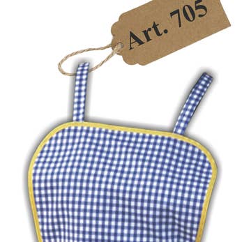 Multicolored Apron with embroidered chickens 705 for wholesale on Faire0