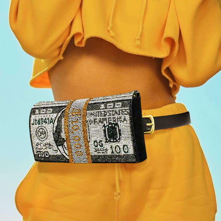 Sensibling Corp. - Wholesale Belt Bag - Women's - Bling Rhinestone Fanny Pack / Belt / Clutch Bag5