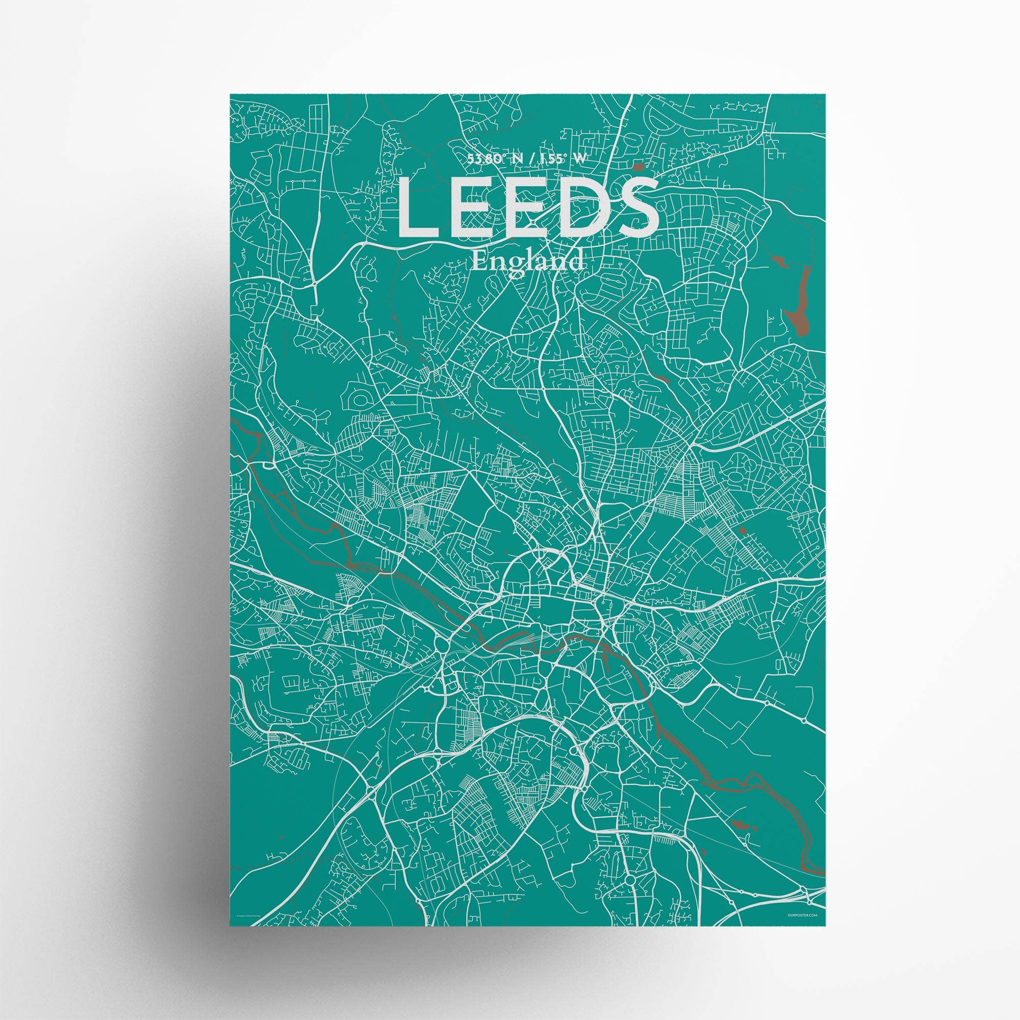 OurPoster.com – wholesale Poster – Leeds karta affisch100