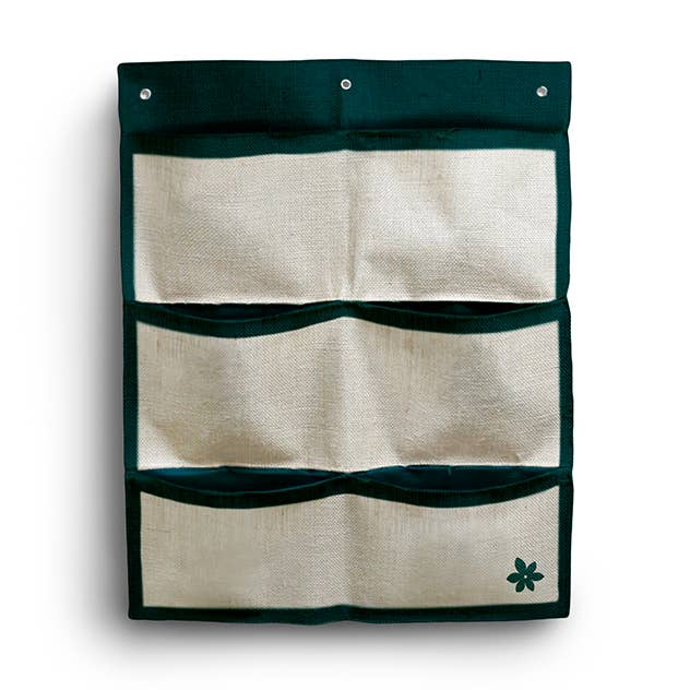 JARDIN Y NATURA OUTDOOR & GARDEN PRODUCTS SL - Wholesale Wall Planter - Vertical jute garden with 6 windows - WALL JUTE 60