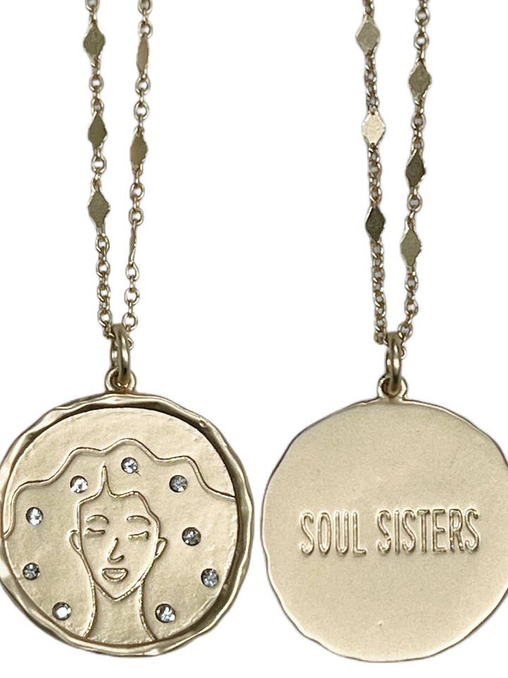 La Déesse Collection Estelle “SOUL SISTERS” Brass Necklace for wholesale by Arden