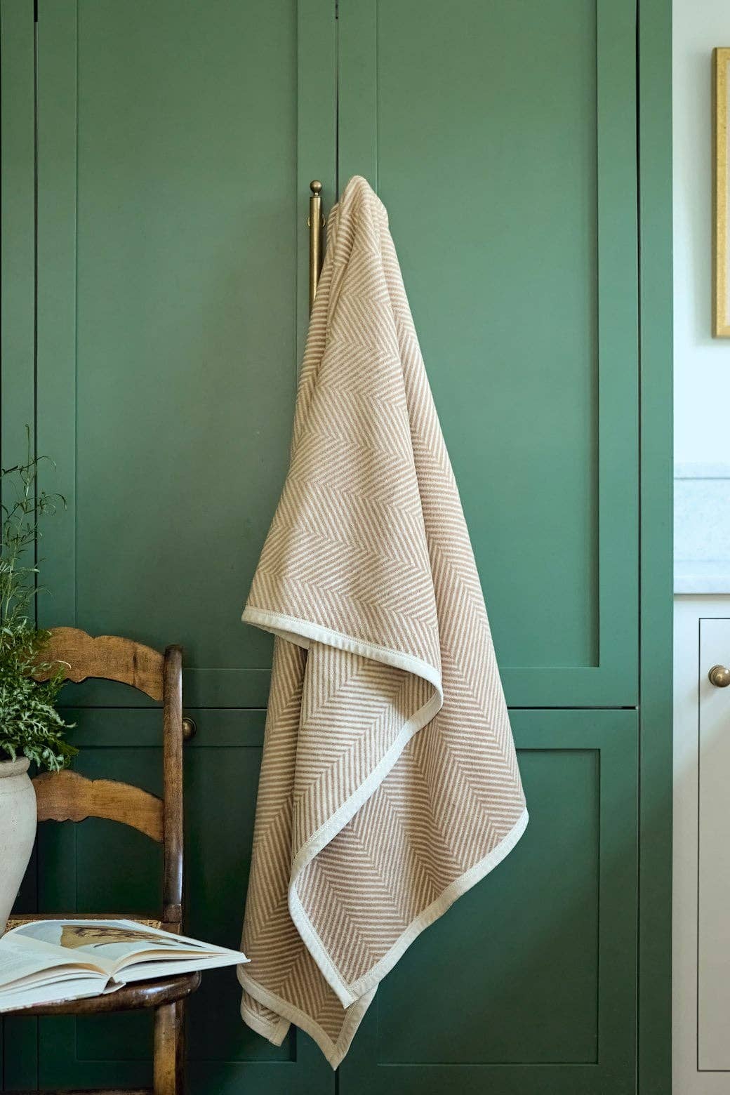 ChappyWrap - Wholesale Throw Blanket - Harborview Herringbone Tan Blanket10