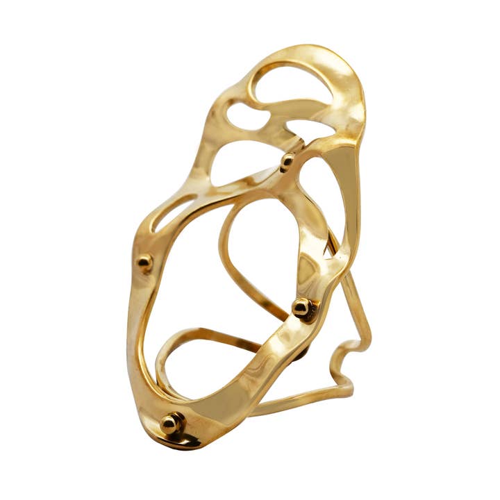 GEPERFOREERDE RING MET BALLETJES - WF24544A110 voor wholesale door AMORINO SRL