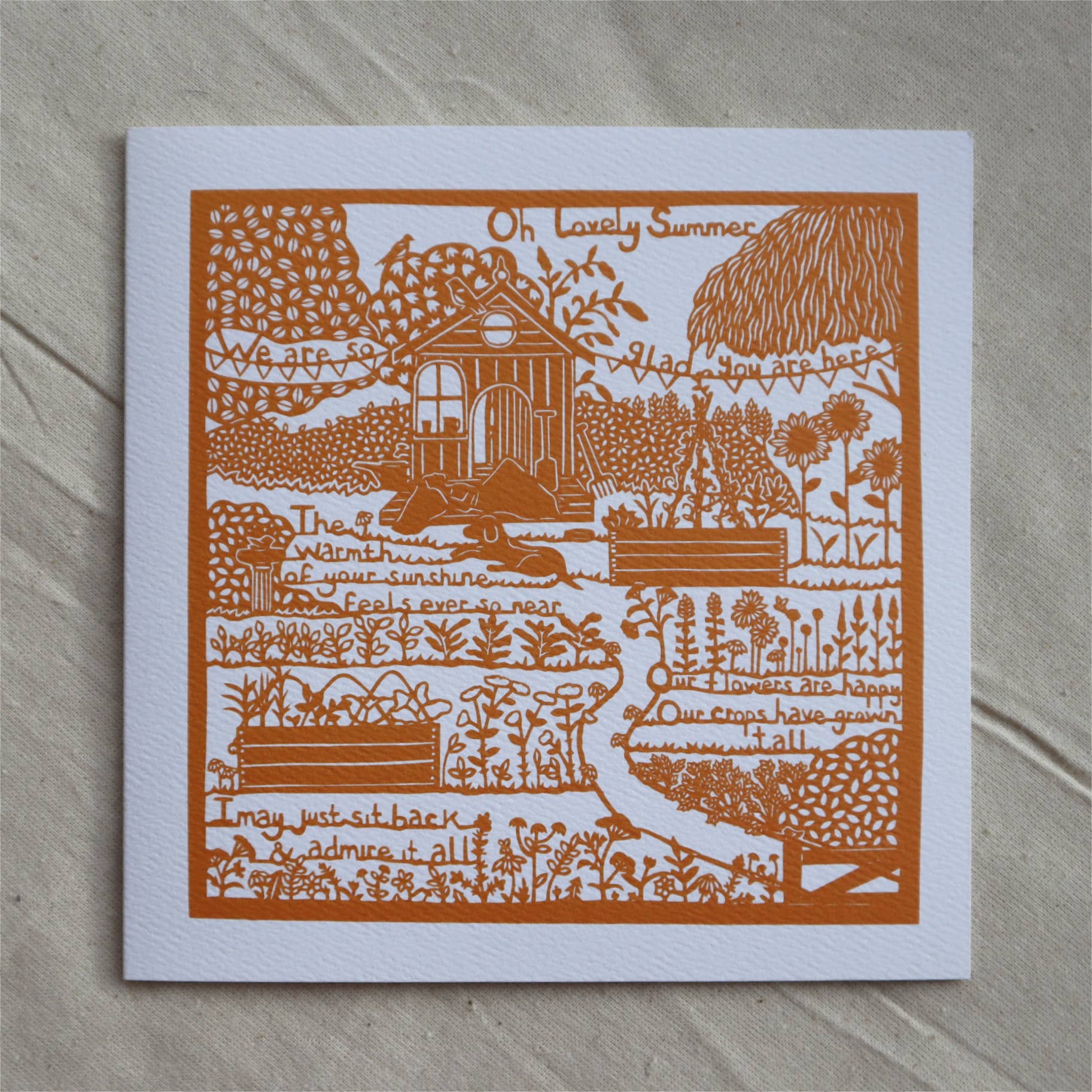 Gemma Barnett – wholesale Everyday greeting card – The Garden Series - Summer Garden card