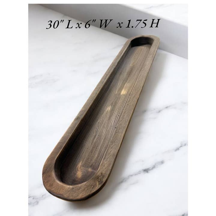 Rustic Haven Decor - Wholesale Decorative Plate/Dish/Bowl - Wooden Dough Bowl Carved 30 inch.