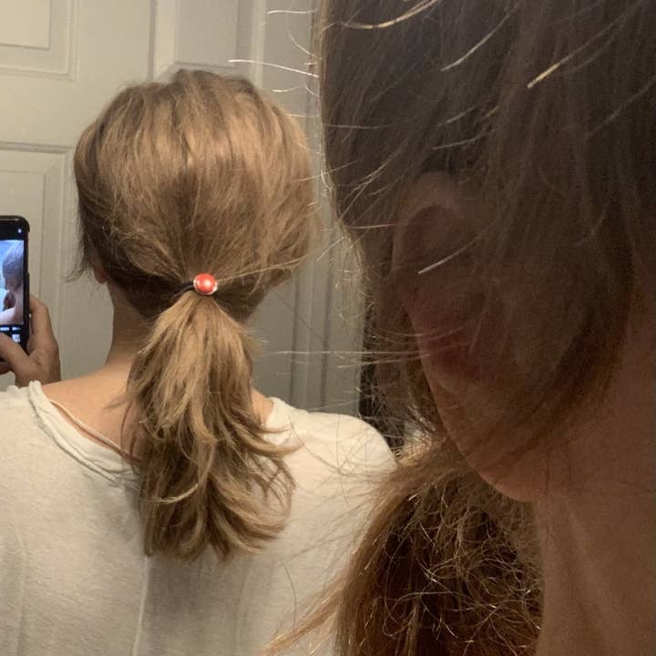 Veronica Riley Martens – wholesale Hair tie – Elastic Hair Tie with Tagua Bead Accent, Doubles as Bracelet1