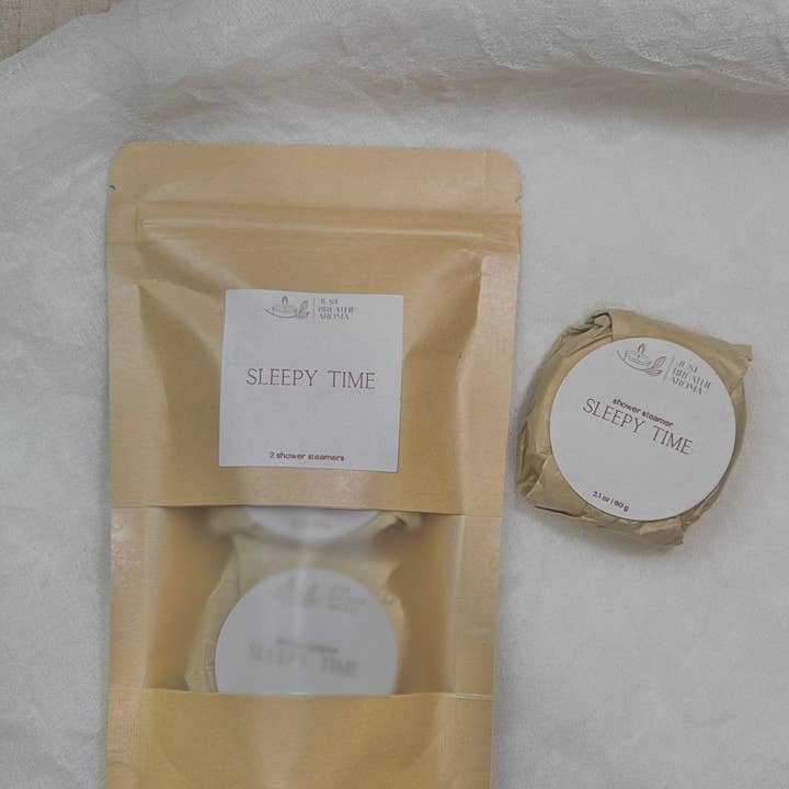 sleepy time aromatherapy shower steamers | single steamer | for wholesale by Just Breathe Aroma
