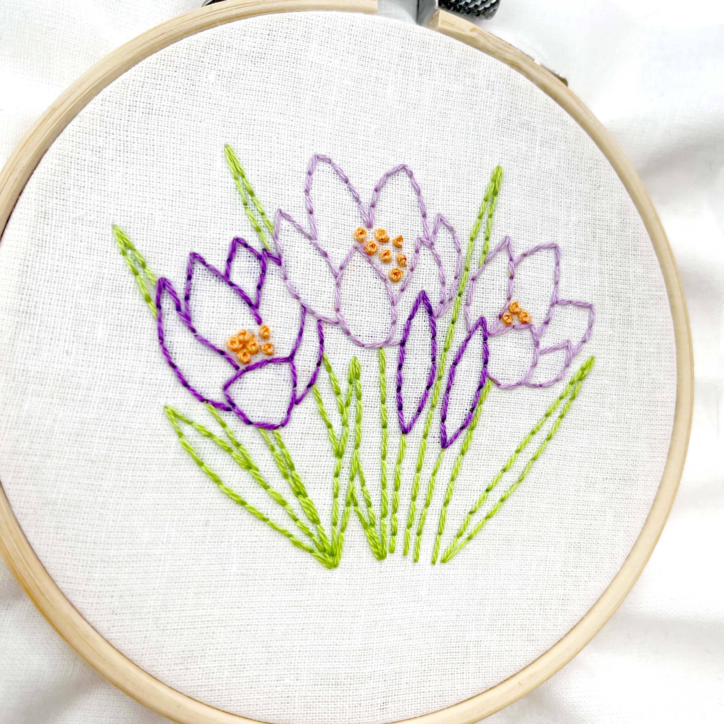 Penguin & Fish - Wholesale Embroidery/Cross Stitch Supplies - Crocus 4" embroidery kit3