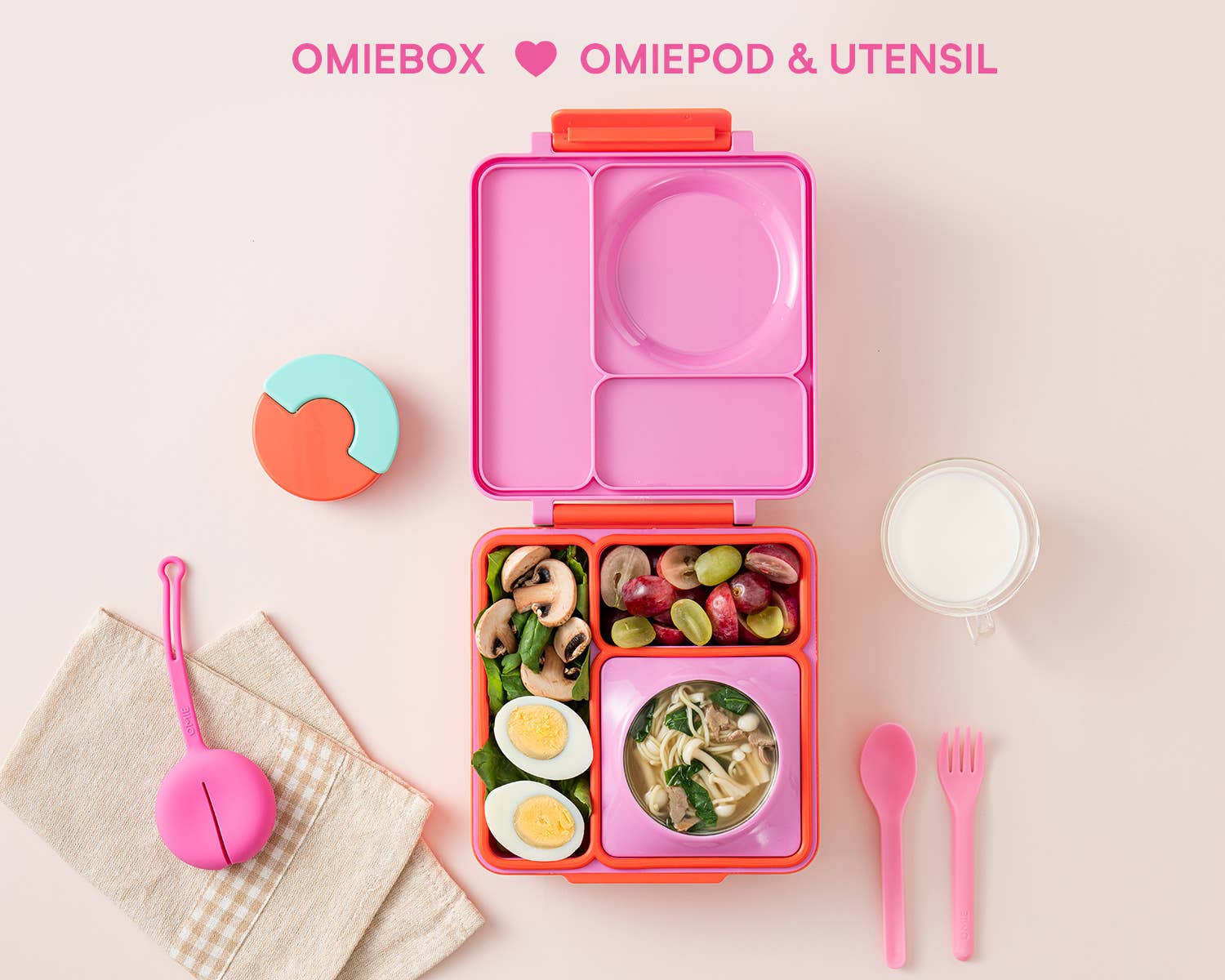 OmieLife - Wholesale Lunch Bag/Box - Kids - OmieBox: CORE COLORS 5-Color Kit10
