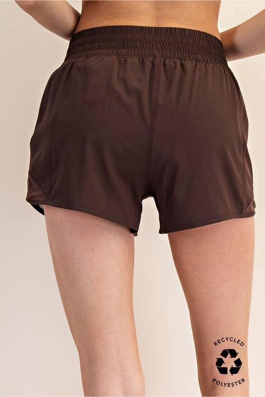 Sunday Morning - Vente Short de sport – femme - Shorts à taille smockée avec empiècement en mesh sur les côtés7