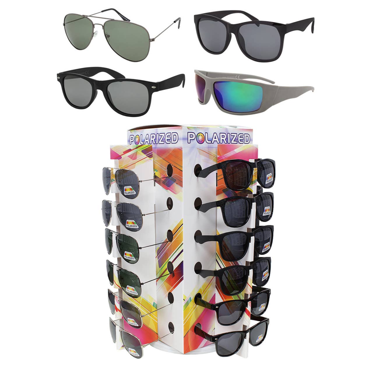 Shark Eyes, Inc - Vente Lunettes de soleil – unisexe - Compteur polarisé pour lunettes de soleil, 48 pièces par écran 0