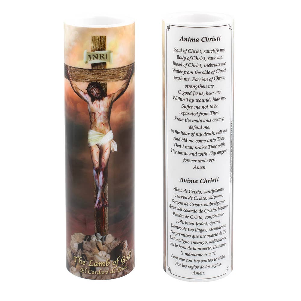 The Saints Collection - Wholesale Flameless Candle - The Saints Collection - Lamb of God Prayer Candle1
