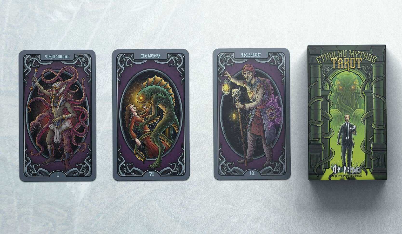 Cthulhu Project – Cartas de tarô por atacado – Tarô Cthulhu Mythos Deluxe Edição Limitada6
