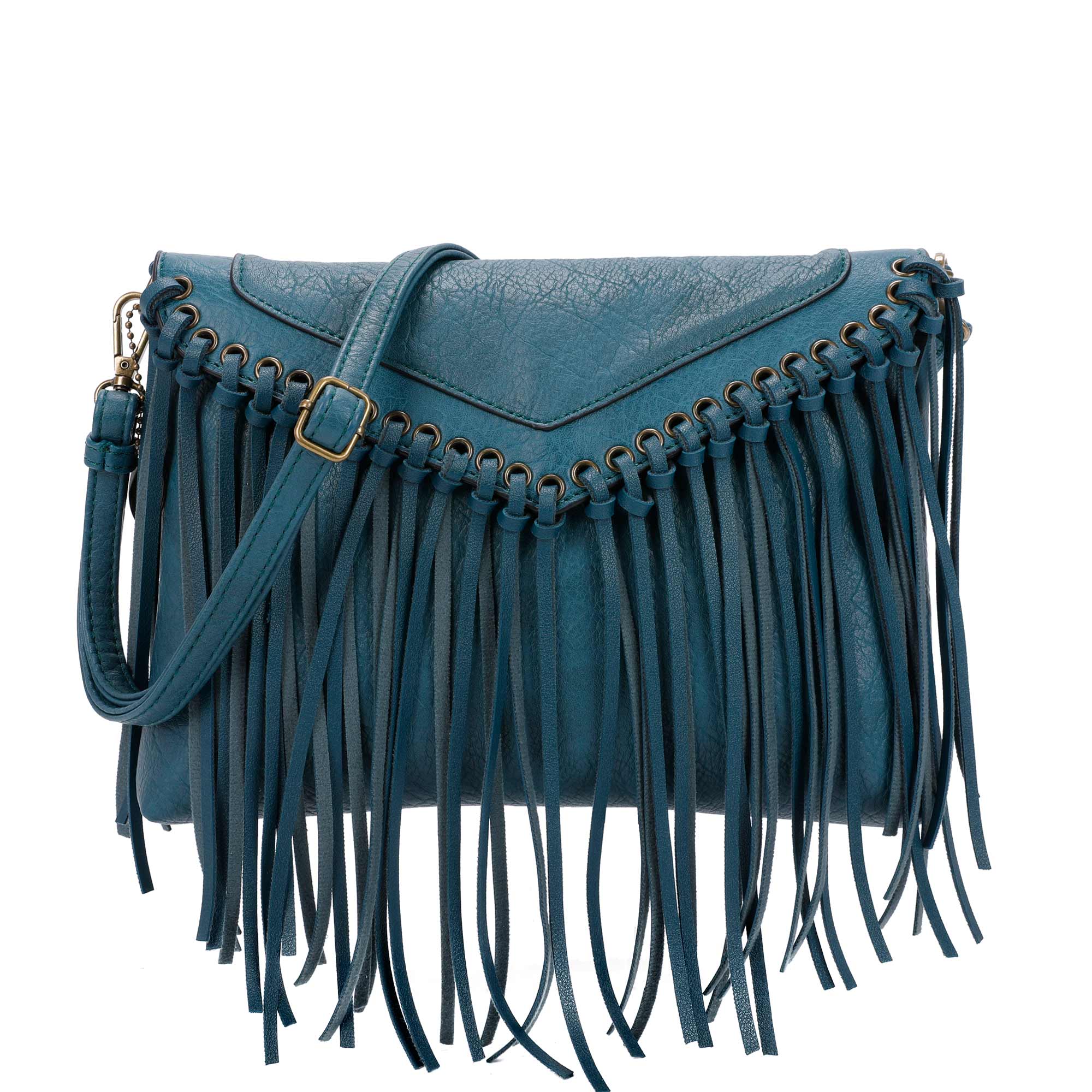 AMPERE CREATIONS - Wholesale Crossbody Bag - Women's - Dallas Classic Vegan Leather Western Fringe Crossbody Bag14