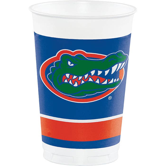 University of Florida 20 oz Plastic Cups, 8/Pkg for wholesale by Bulk Party Decor