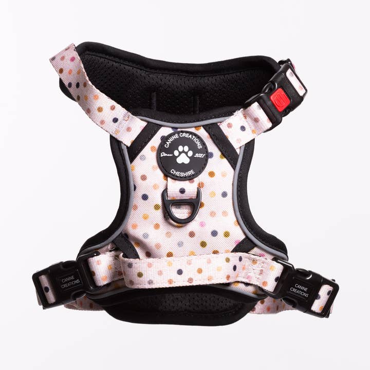 The Polka Dot Harness for wholesale by Canine Creations Cheshire