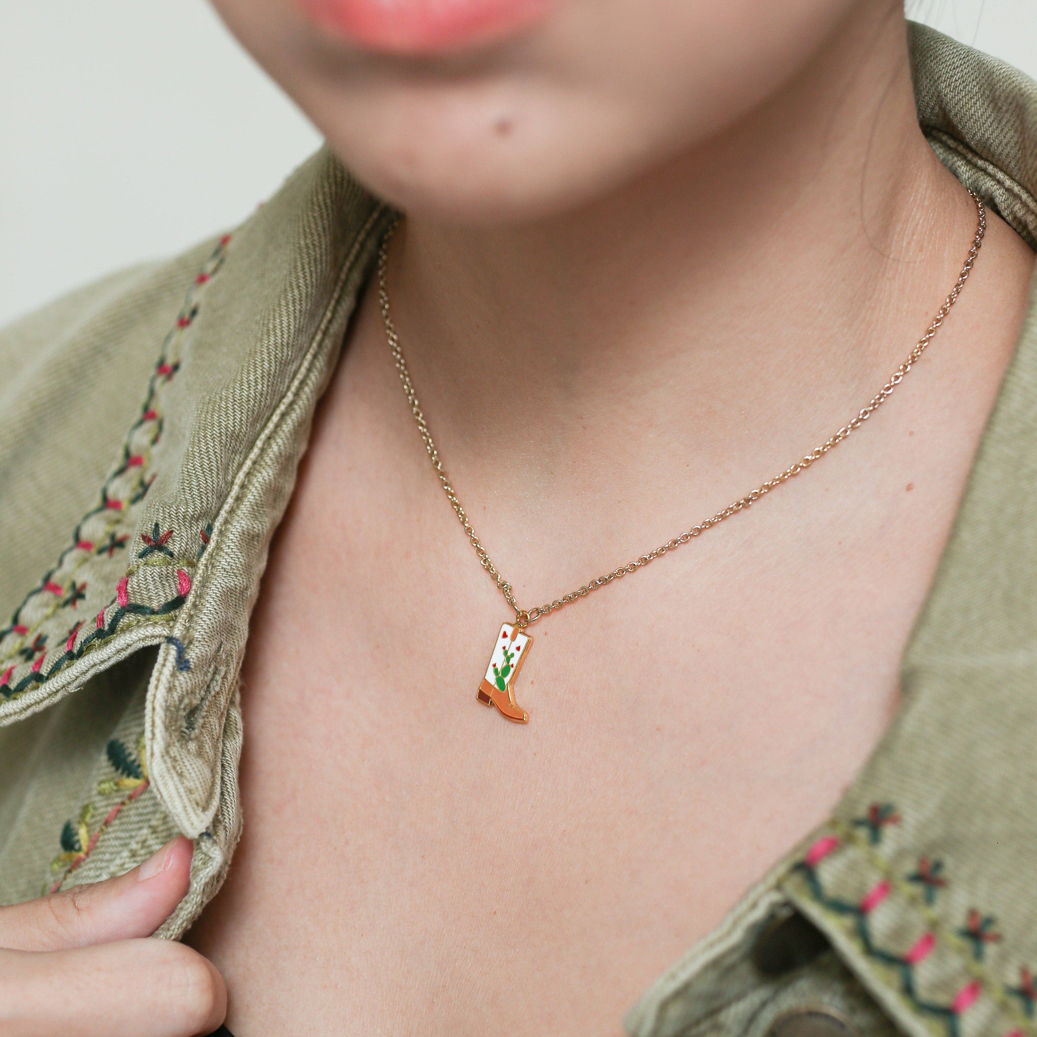 Miss Modi - Wholesale Jewelry Set - Cowgirl Cactus Boots Enamel Earrings/ Bracelet/ Necklace6