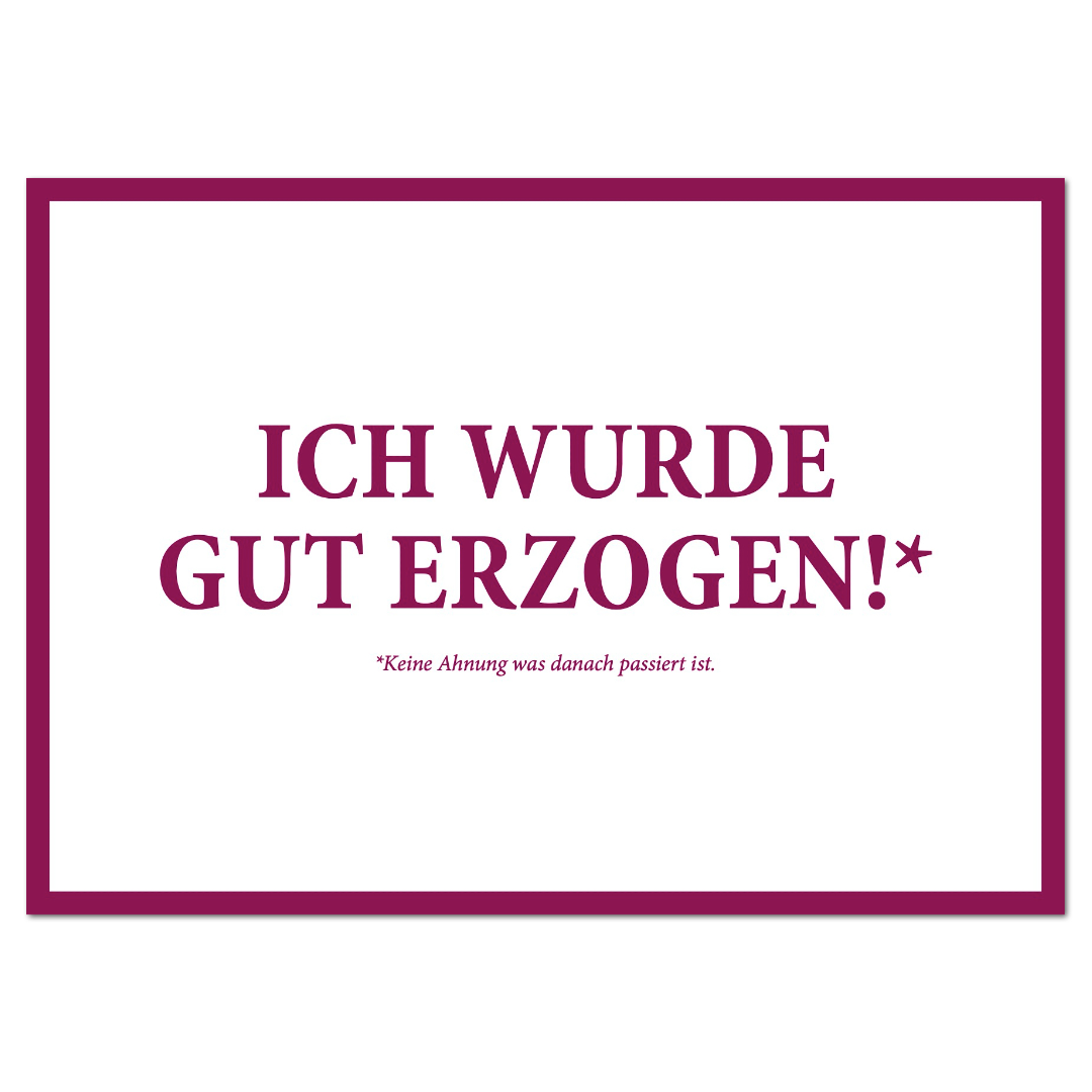 Rabenmütter Verlag UG - Wholesale Postcard - Postcard “Well Bred”0