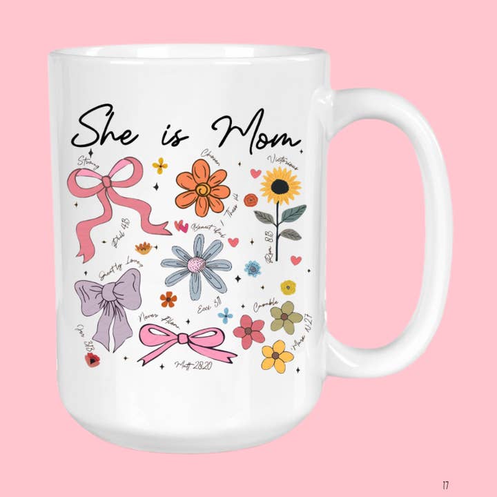 Ela é Mãe, Caneca de Café, Dia da Mãe, Presente por atacado de GirlySips
