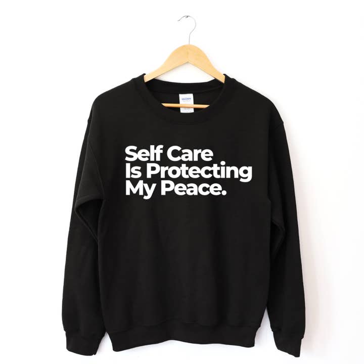 Selbstpflege schützt mein Peace Sweatshirt für den Großhandel von A Perfect Shirt